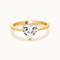 18K Yellow Gold Heart Lab-Grown Diamond Ring – 0.90ct.