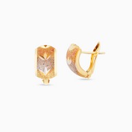 18K Tri-Color Gold Earrings