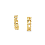 Yellow Gold Openwork Hoop Earrings