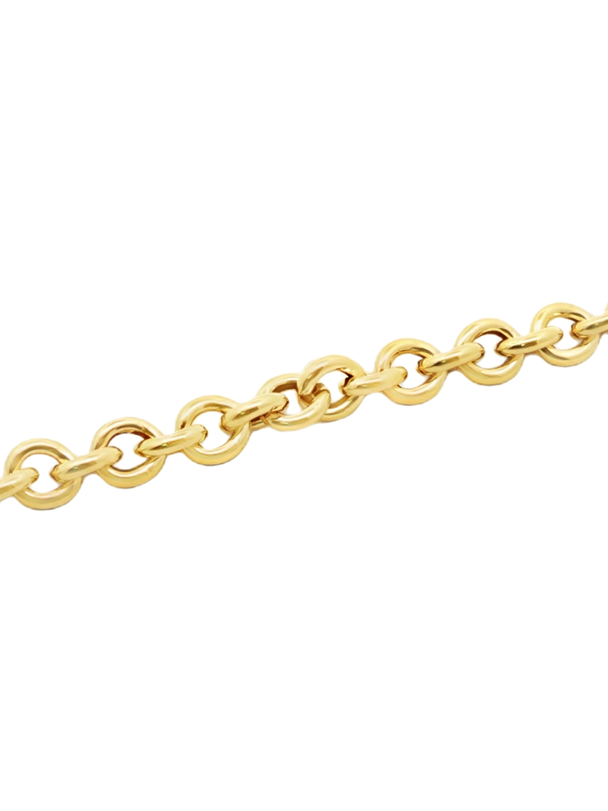 Yellow Gold Circular Link Chain Bracelet