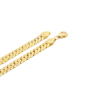 Yellow Gold Flat Woven Chain Necklace