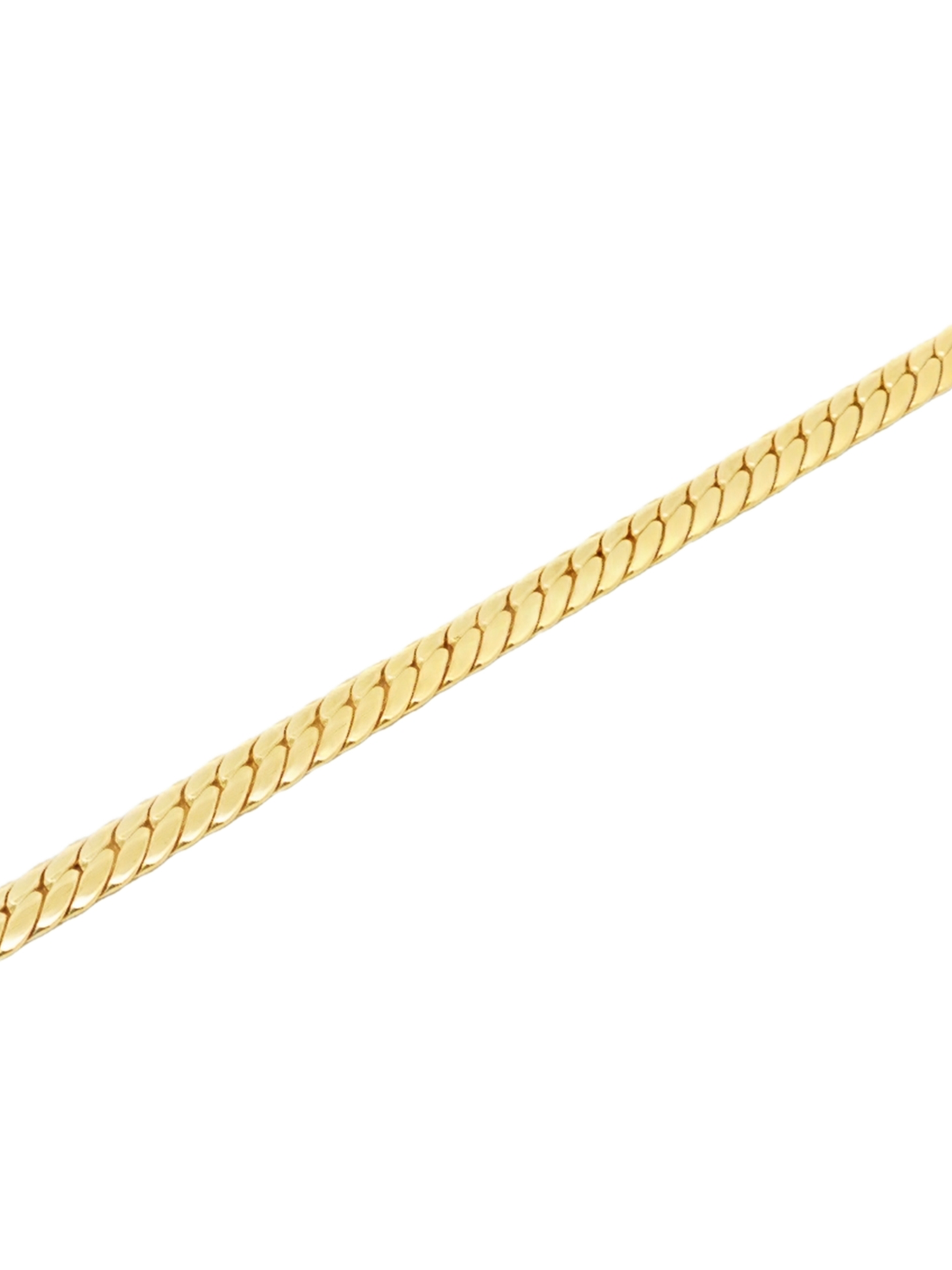 Yellow Gold Flat Woven Chain Necklace