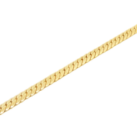 Yellow Gold Flat Woven Chain Necklace