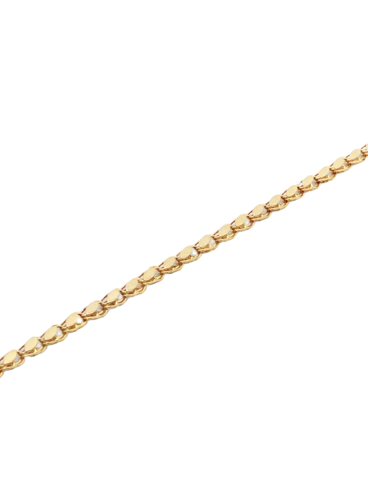 Yellow Gold Interlocking Link Chain Bracelet