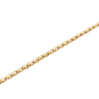 Yellow Gold Interlocking Link Chain Bracelet
