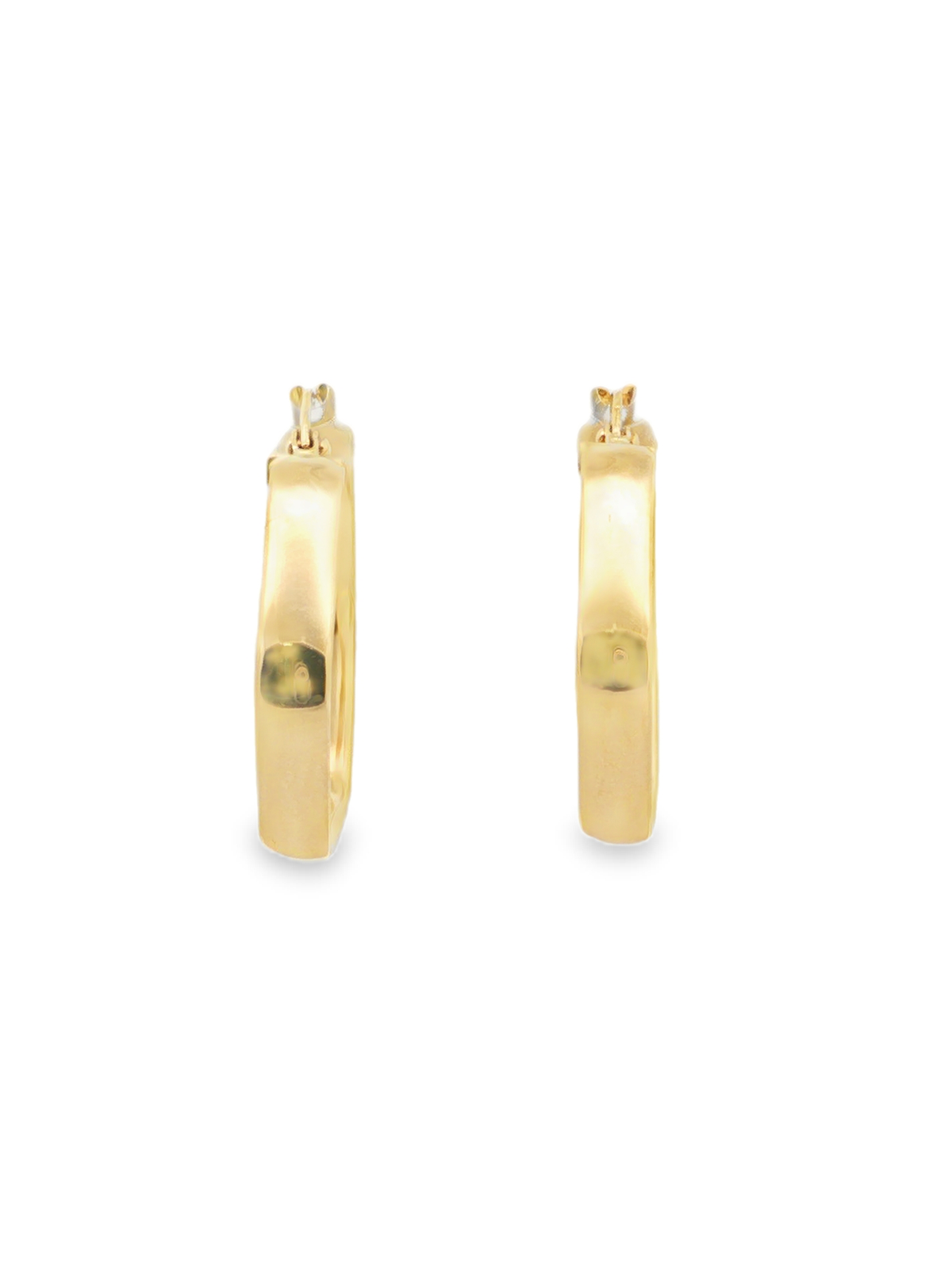 Geometric Yellow Gold Hoop Earrings
