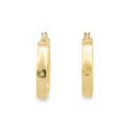 Geometric Yellow Gold Hoop Earrings