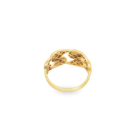 Yellow Gold Interlocking Link Band Ring