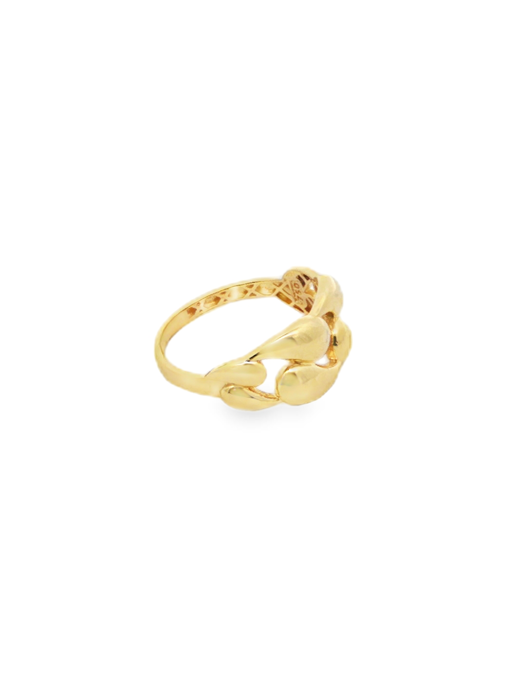 Yellow Gold Interlocking Link Band Ring