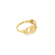 Yellow Gold Interlocking Link Band Ring