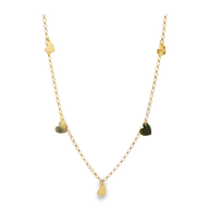 Yellow Gold Heart Charm Necklace