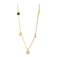 Yellow Gold Heart Charm Necklace