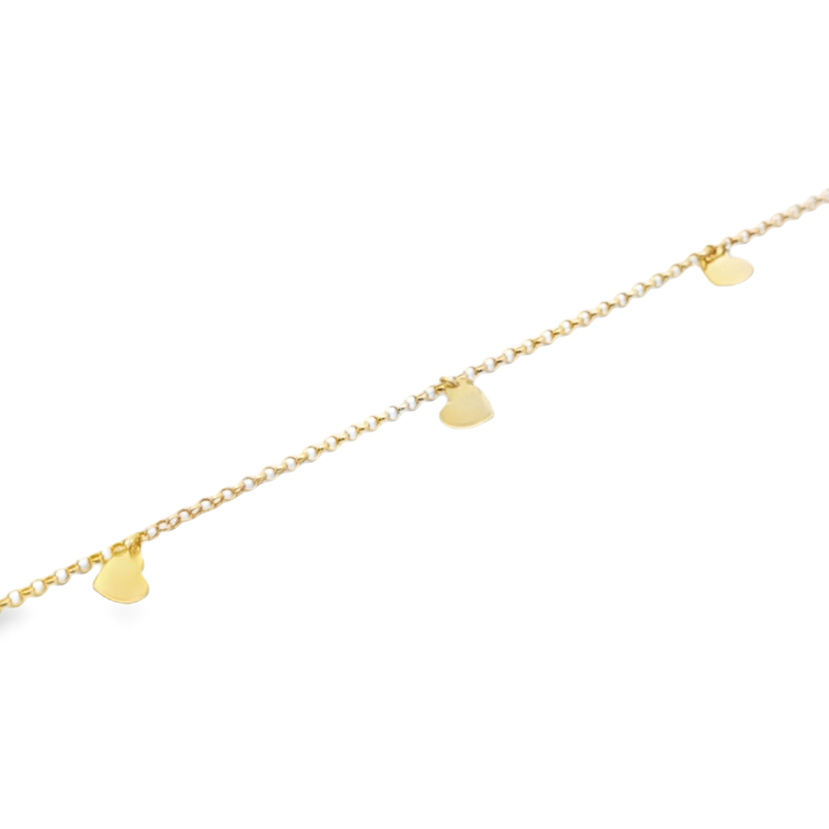 Yellow Gold Heart Charm Necklace