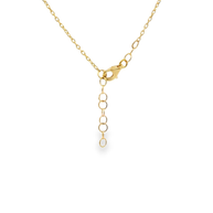 Yellow Gold Textured Bee Pendant Necklace