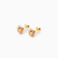 18K Tri-Color Gold Earrings