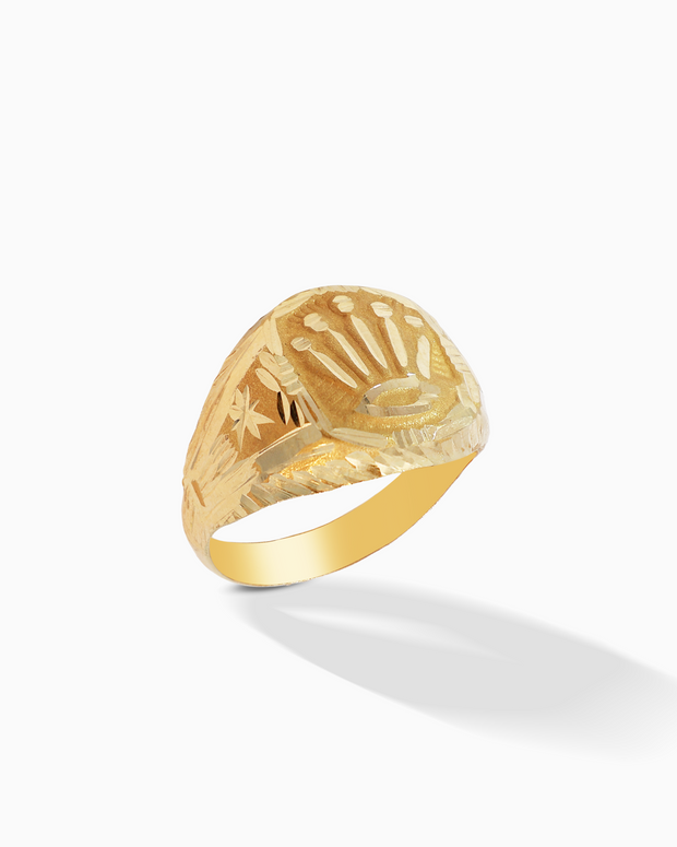 18K Yellow Gold Men’s Ring