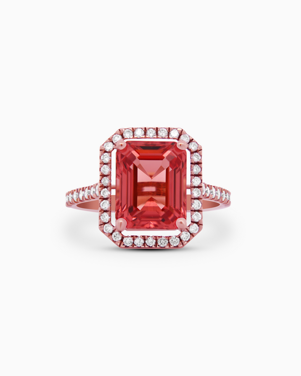 Pink Prism Emerald Ring