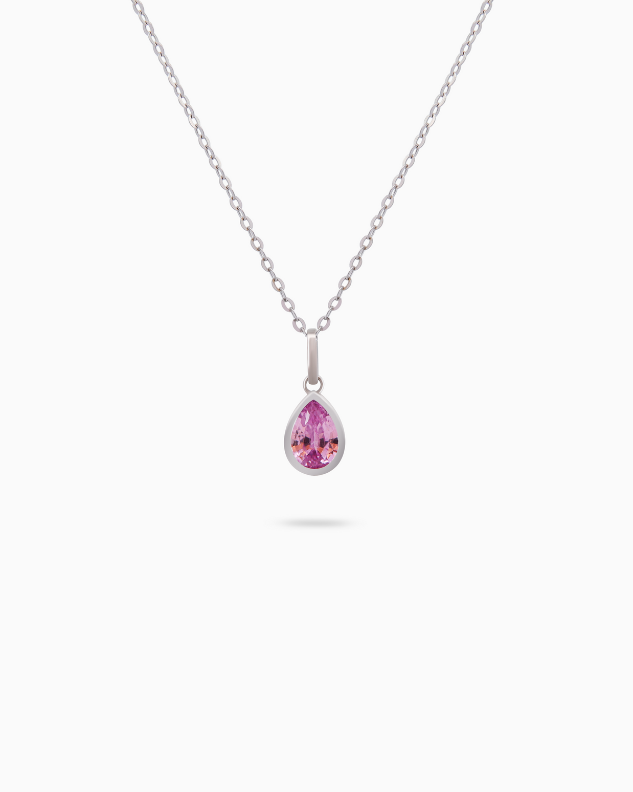 18K Gold Lab-Grown Pink Sapphire Pendant – 2.80ct.