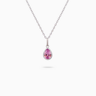 18K Gold Lab-Grown Pink Sapphire Pendant – 2.80ct.