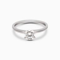 18K White Gold Round Lab-Grown Diamond Solitaire Ring – 0.70ct.