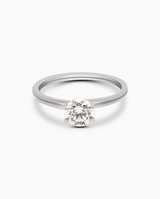 18K White Gold Round Lab-Grown Diamond Solitaire Ring – 0.70ct.