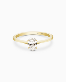 18K Yellow Gold Oval Lab-Grown Diamond Ring – 0.50ct.