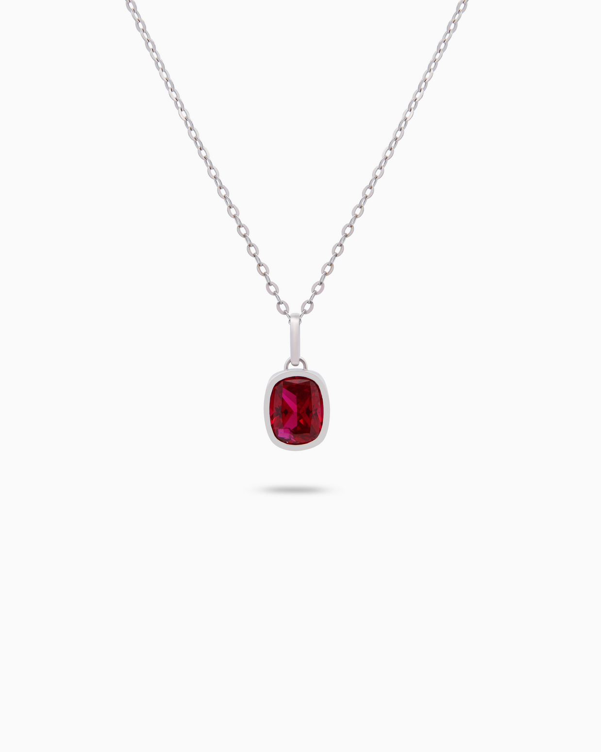 18K Gold Lab-Grown Ruby Pendant – 3.70ct.