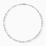 18K White Gold Multi-Shape Lab-Grown Diamond Necklace – 16.90ct.