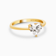 18K Yellow Gold Heart Lab-Grown Diamond Ring – 0.90ct.