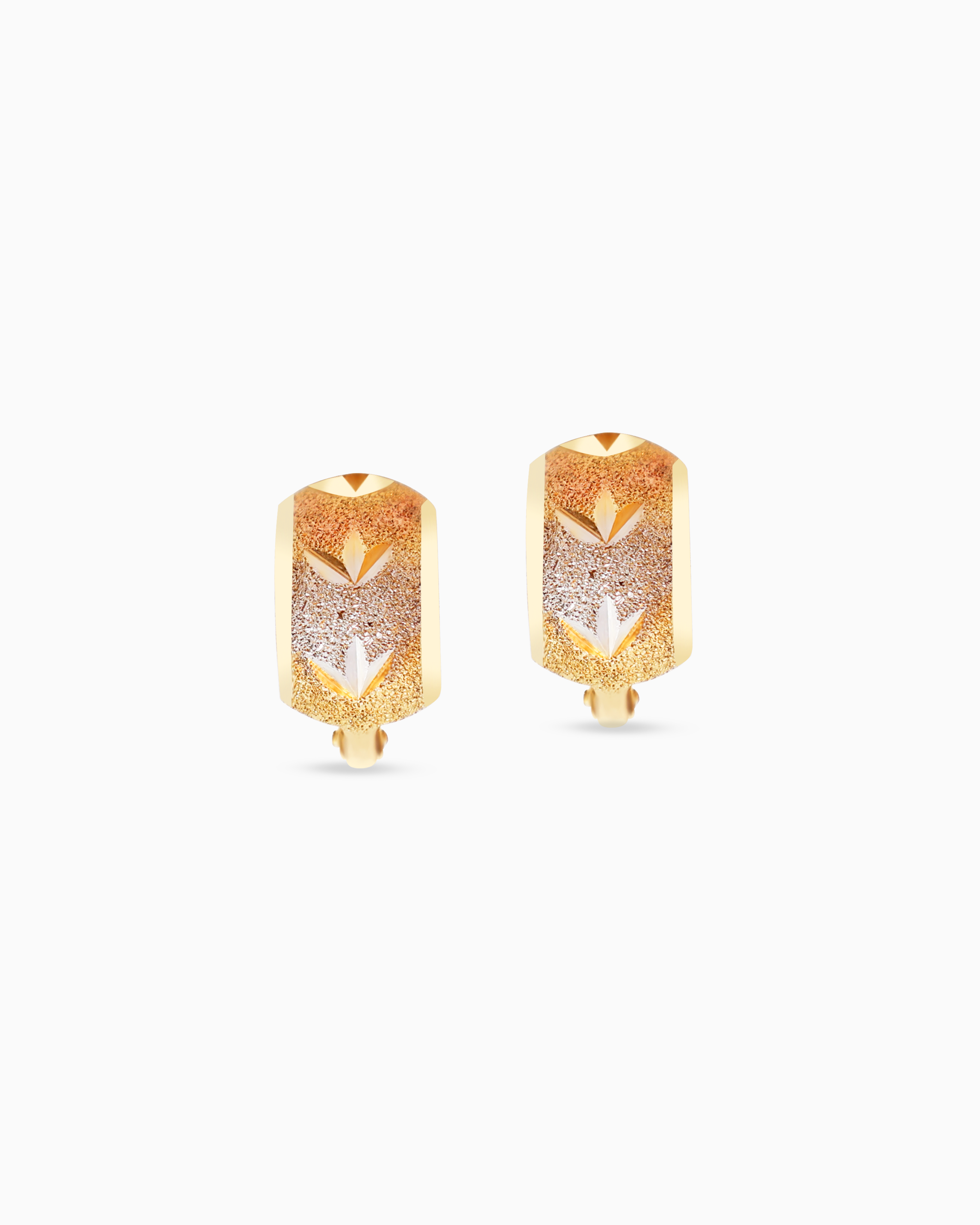 18K Tri-Color Gold Earrings