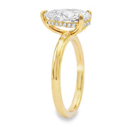 18K Yellow Gold Pear Lab-Grown Diamond Ring – 1.00ct.