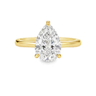 18K Yellow Gold Pear Lab-Grown Diamond Ring – 1.00ct.