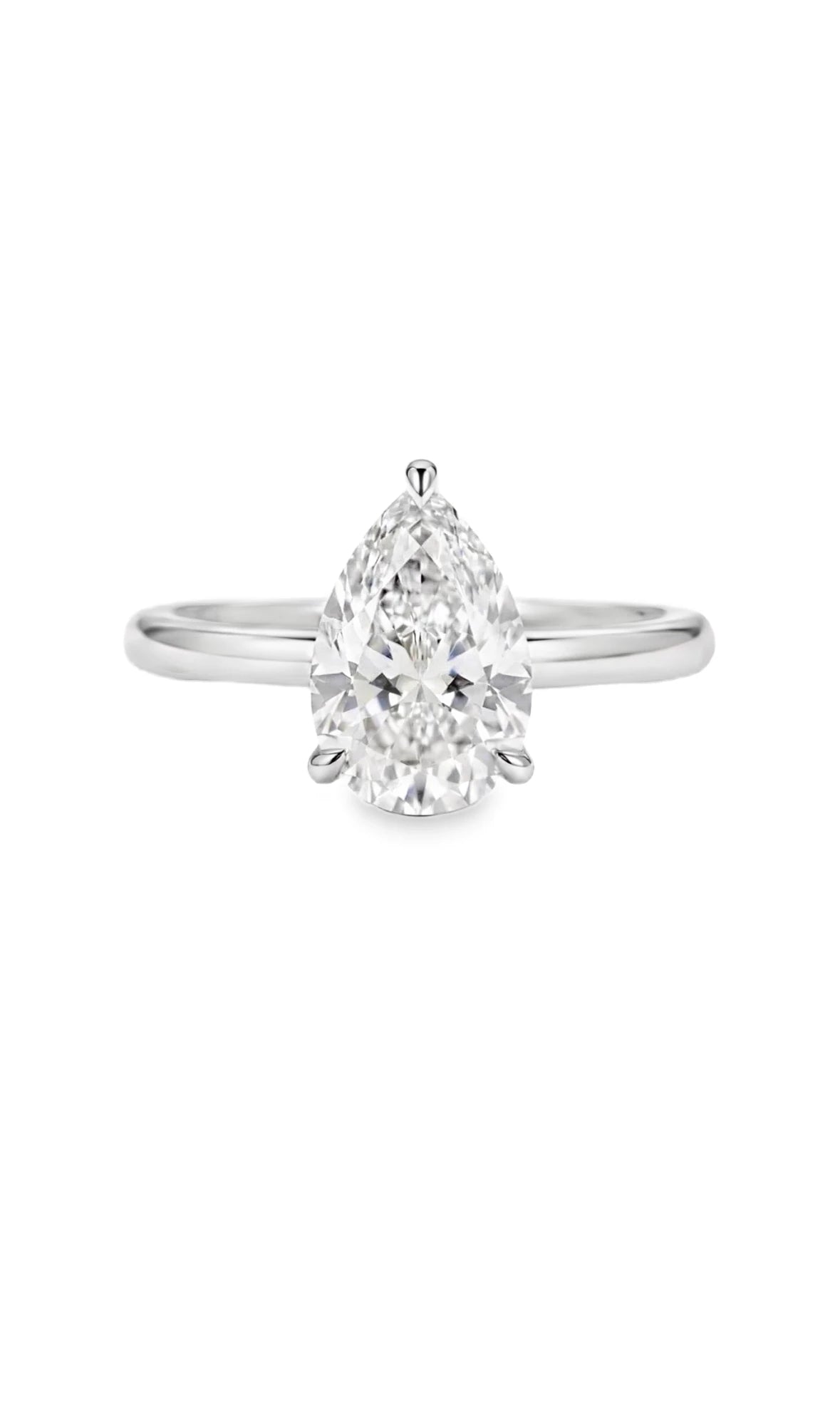 18K Yellow Gold Pear Lab-Grown Diamond Ring – 1.00ct.