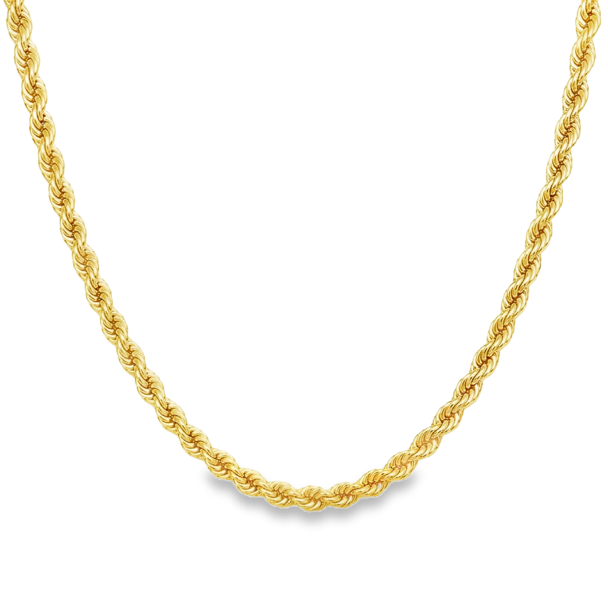 The Luminous Twist Yellow Gold Rope Chain Necklace