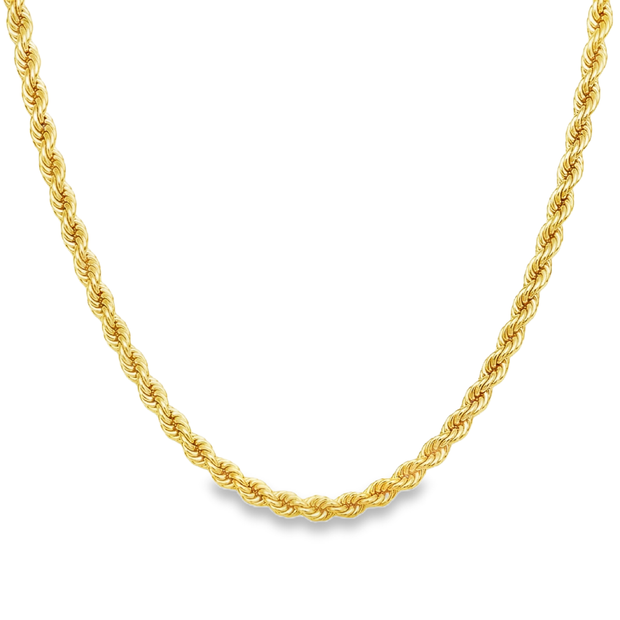 The Luminous Twist Yellow Gold Rope Chain Necklace