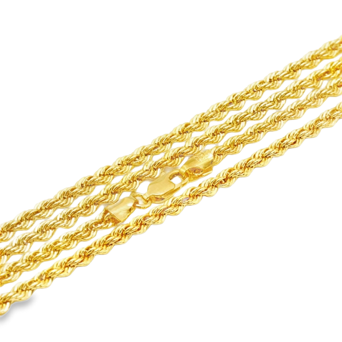 The Luminous Twist Yellow Gold Rope Chain Necklace