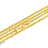 The Luminous Twist Yellow Gold Rope Chain Necklace