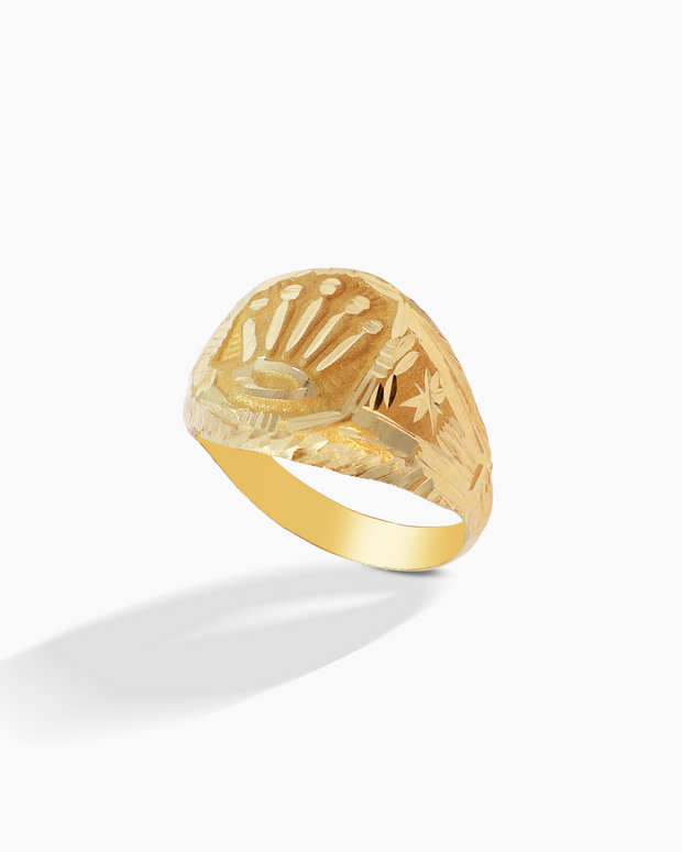 18K Yellow Gold Men’s Ring