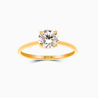 18K Yellow Gold Round Lab-Grown Diamond Ring – 1.00ct.