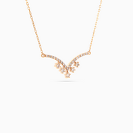 18K Gold 24-Stone Diamond Pendant Necklace – 0.30ct.