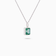 18K Gold Lab-Grown Gemstone Pendant – 4.40ct.