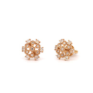 18K Yellow Gold Round Diamond Stud Earrings – 0.40ct.