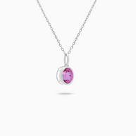 18K White Gold Lab-Grown Amethyst Pendant – 4.00ct.
