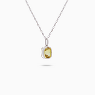 18K White Gold Lab-Grown Peridot Pendant – 4.00ct.