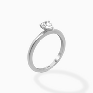 18K White Gold Pear Lab-Grown Diamond Ring – 0.50ct.