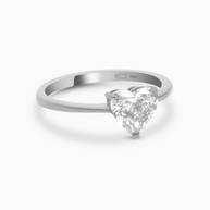 18K White Gold Heart Lab-Grown Diamond Ring – 1.00ct.