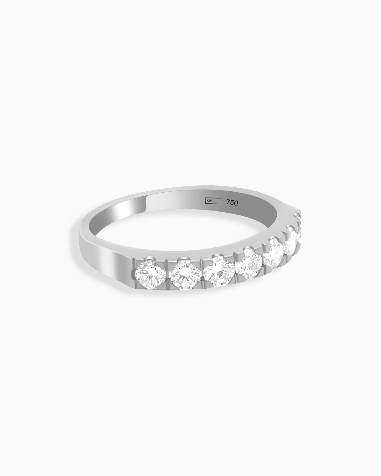 18K White Gold Round Lab-Grown Diamond Ring – 0.60ct.