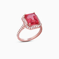 Pink Prism Emerald Ring