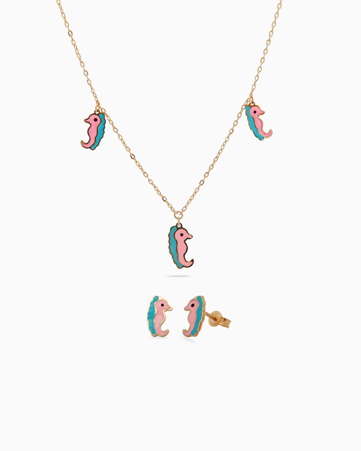 18K Yellow Gold Kids Jewelry Set