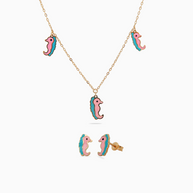 18K Yellow Gold Kids Jewelry Set